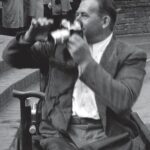 Karl Heinz Mai im Leipziger Zoo,
fotografi ert von seinem Sohn Detlef
Mai mit Pouva Start, 1961