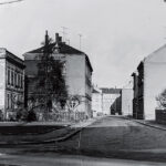 Blick von der Straße der DSF in die Petzscher Straße im April 1970 Foto: Archiv Grundmann