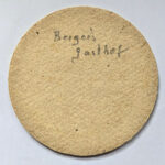 Bierdeckel aus Berger’s Herrenhaus, 1950er Jahre