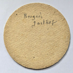 Bierdeckel aus Berger’s Herrenhaus, 1950er Jahre